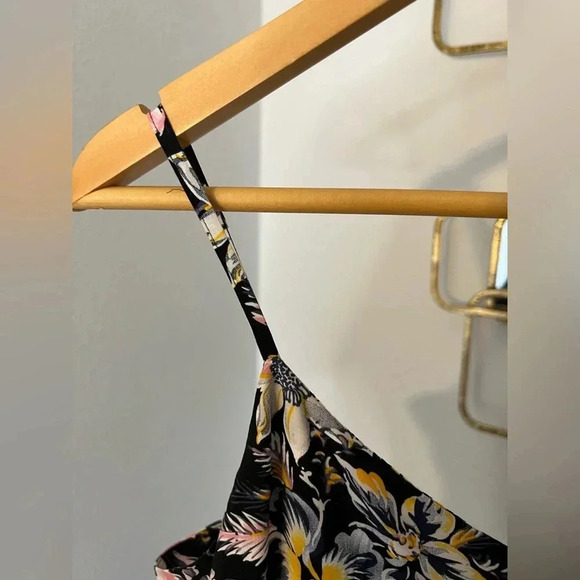 Gap Cami Dress black floral size Large New - Picture 5 of 11
